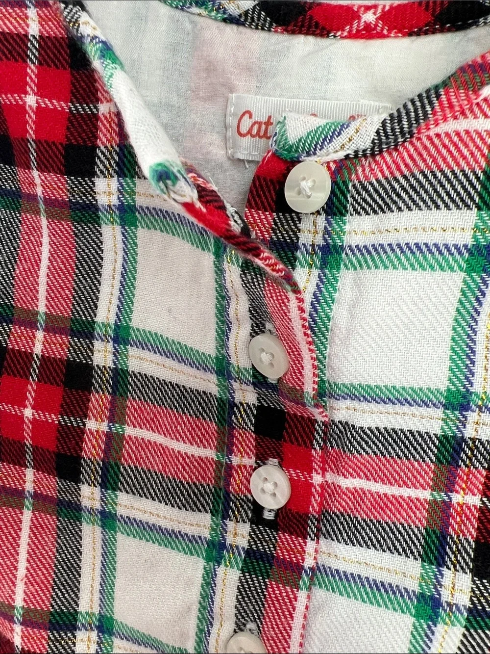 Cat & Jack | Red & White Plaid Long-Sleeve Holiday Festive Party Dress size 2T